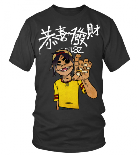 Gorillaz - 2D - Grey T-Shirt (Japanese Print) (SLIM FIT)