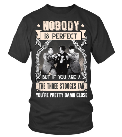 NOBODY IS PERFECT BUT IF YOU ARE A THE THREE STOOGES FAN YOU'RE PRETTY DAMN CLOSE
