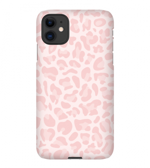 light pink leopard print phone case iPhone 11, 12 Pro Max, X, XR, se 2020 cover