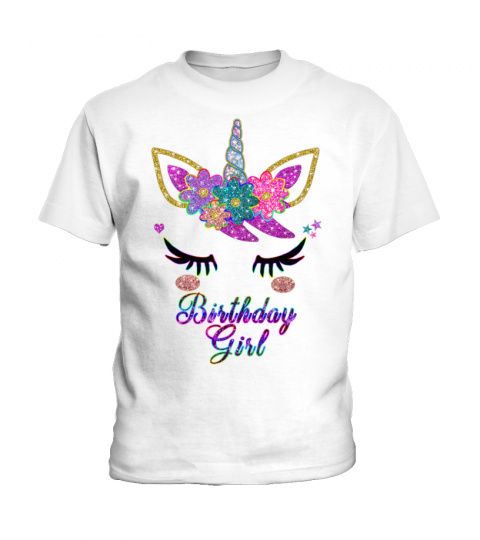 Unicorn Birthday girl Shirt Birthday Girl Gift