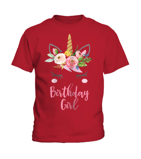 Unicorn Birthday Shirt Birthday Girl Gift