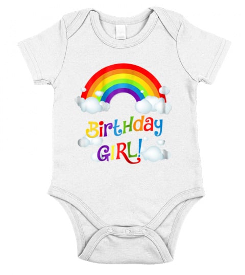Rainbow Birthday Shirt Outfit Birthday Girl Rainbows 1st