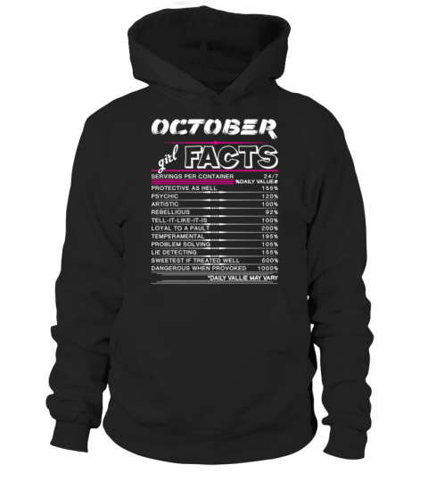 October Girl Facts Fitted T-Shirt