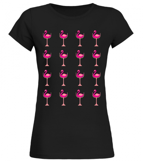 Pink Flamingo In Wine Glass Gifts Wine Humor Apparel 4