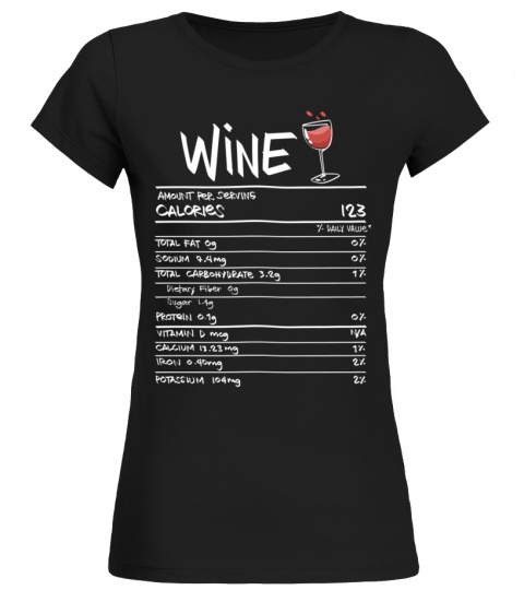 Wine Nutritional Facts Funny Christmas Holiday Long Sleeve T-Shirt