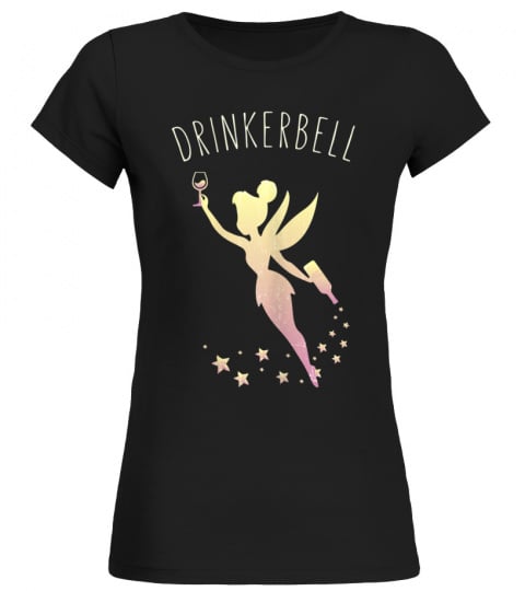 womens drinkerbell fairy stars cute wine drinking 