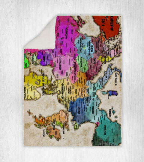 Carte d'Europe des langues (Plaid) - Sherpa Blanket