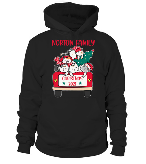 Merry Catmas Christmas truck cat lovers Norton Family T-Shirt