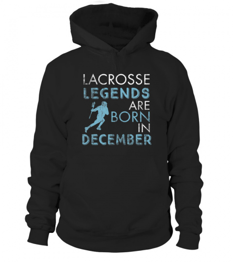 Lacrosse Legend Born December T-Shirt for Boys Girls Gift