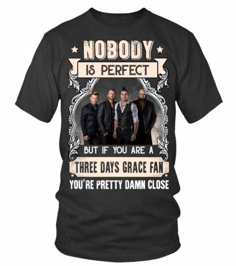 NOBODY IS PERFECT BUT IF YOU ARE A THREE DAYS GRACE FAN YOU'RE PRETTY DAMN CLOSE