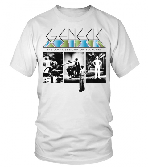 Genesis T Shirt Lamb Lies Down on Broadway Faces Band Logo Officiel Homme 
