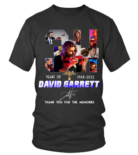 DAVID GARRETT 34 YEARS OF 1988-2022