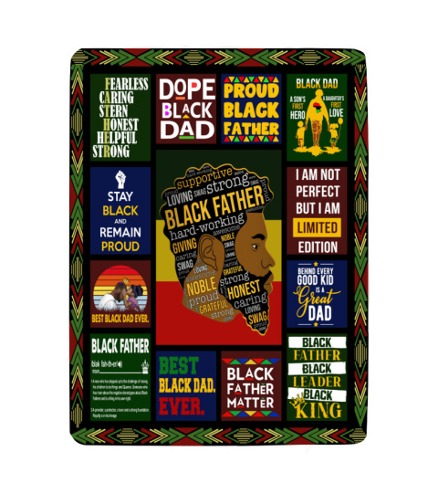 Throw Black Father Hard-Working Blanket