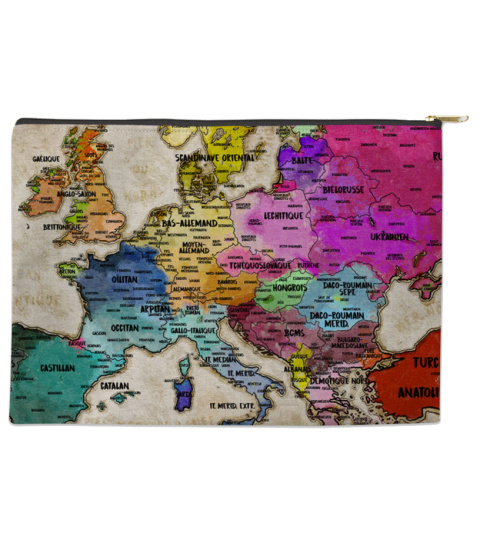 Carte d'Europe des langues (Pochette) - Pouch