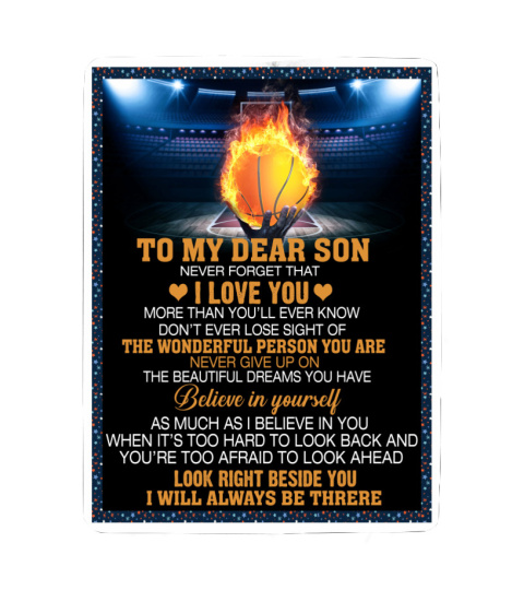 To my dear son never forget that i love you Quilt Fleece Blanket