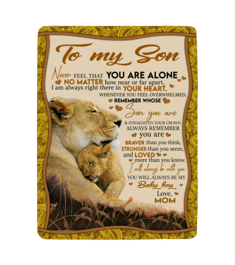 To my son lion Quilt Fleece Blanket