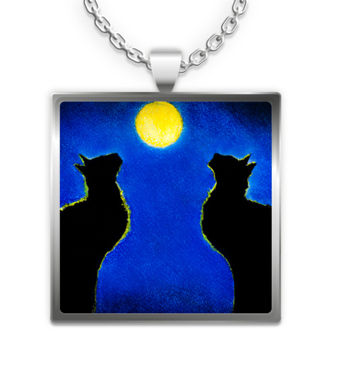 Noi due e la Luna - collana gatto