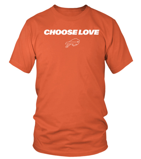 Choose Love' Bills shirts are now available