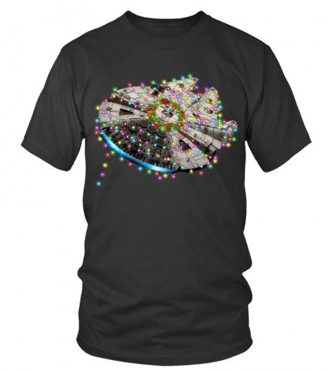 Millennium Falcon Christmas Lights - T shirt