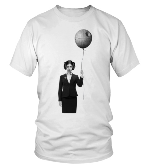 Princess Leia with Death Star Balloon  T-shirt