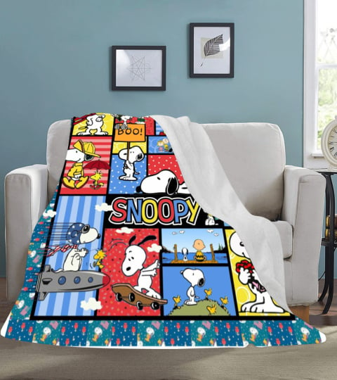 Snoopy sherpa blanket sale