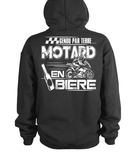 Motard hoodie t-shirt sweat à capuche Moto - genou par terre motard en biere
