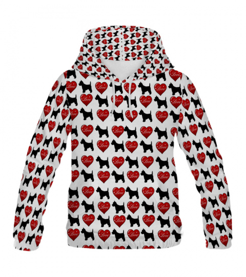 Limited Edition westie love all over print.