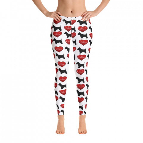 Limited Edition westie love all over print leggings