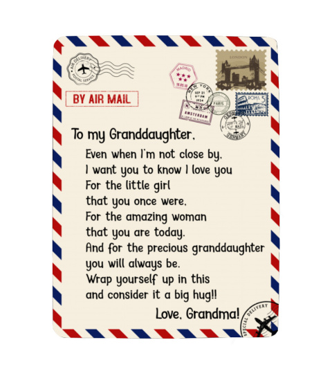 EN - BLANKET TO MY GRANDDAUGHTER - GRANDMA