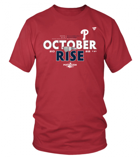 Philadelphia Phillies October Rise Red 2022 Postseason Locker Room Shirt