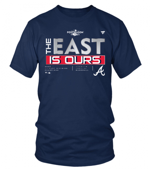 Official Men's Atlanta Braves Fanatics Branded Navy 2022 NL East Division Champions Locker Room T Shirt
