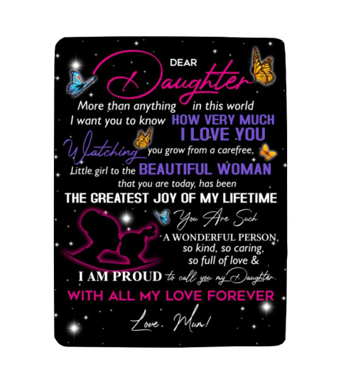 EN - BLANKET DEAR DAUGHTER - MUM