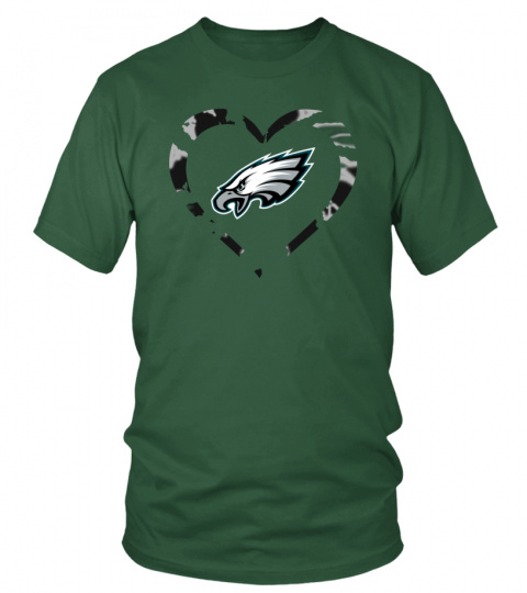 Official NFL Philadelphia Eagles Girls Youth Tie-Dye Heart T-Shirt