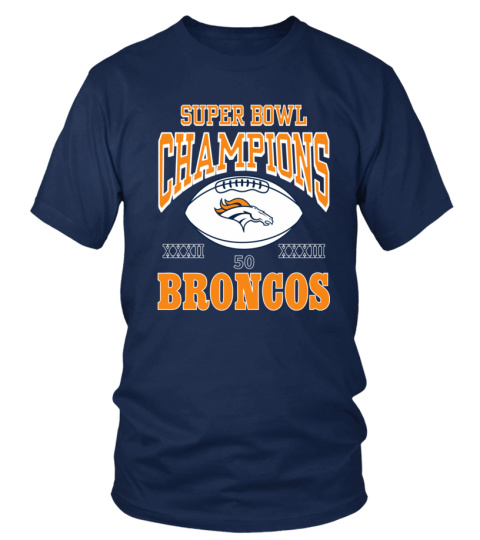 Men's Homage Navy Denver Broncos Super Bowl Classics Tri-Blend T-Shirt