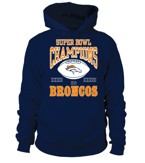 Homage Men's Navy Denver Broncos Super Bowl Classics Tri-Blend T