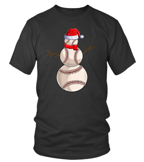 Baseball Snowman Xmas Apparel, Funny Christmas Men Boy Kid