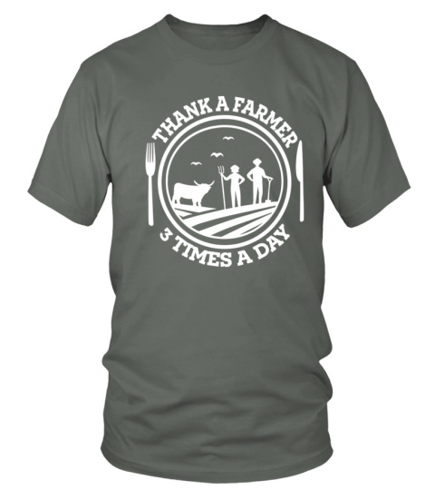 Tom Pemberton Farm Life Khaki Thank A Farmer T-Shirt - T-shirt