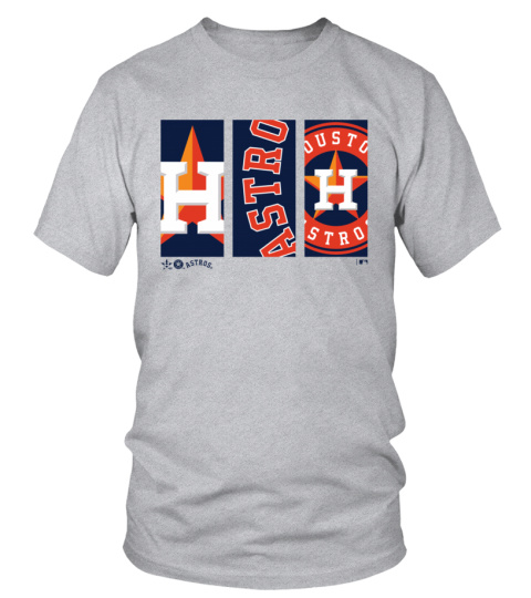 2022 Shop MLB Girls Youth Houston Astros Heather Gray 3-Peat Team Logo T- Shirt
