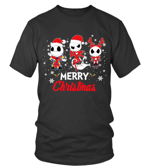 Camiseta - Jack Skellington Dancing Merry Christmas T Shirt The Nightmare