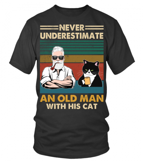 Never underestimate an old man with a cat