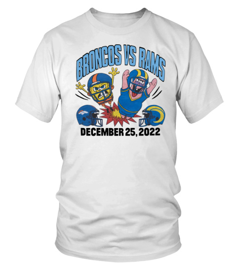 Official Homage x SpongeBob Denver Broncos vs. Los Angeles Rams Matchup  T-Shirt