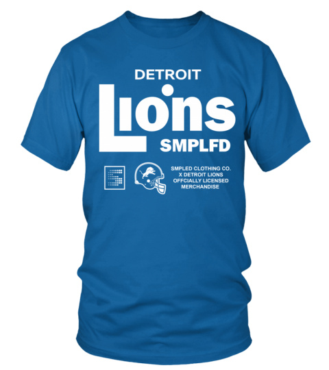 Men's SMPLFD Blue Detroit Lions Vintage Program T-Shirt