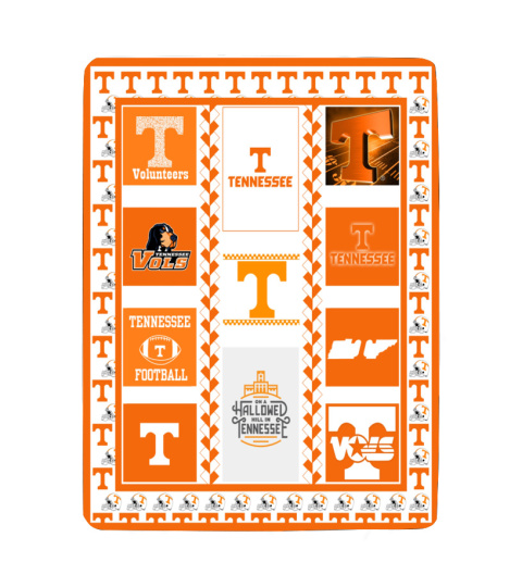 NCAA Tennessee Volunteers Sherpa Fleece Blanket Football Gift 60"x80"