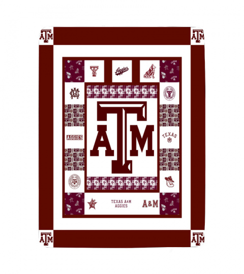 NCAA Texas A&amp;M Aggies Sherpa Fleece Blanket University Football Fan Gifts 001