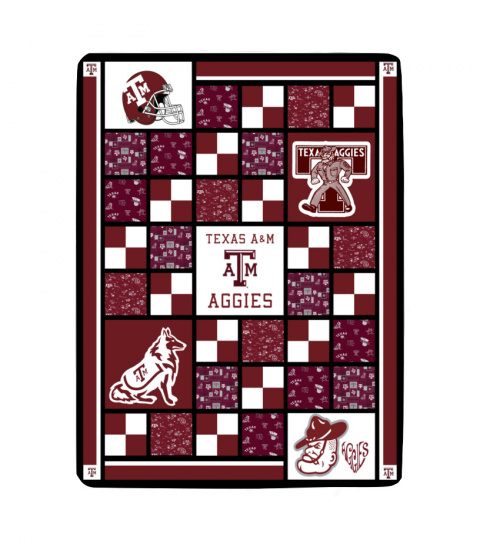 NCAA University of Texas A&amp;M Aggies Sherpa Fleece Blanket 001