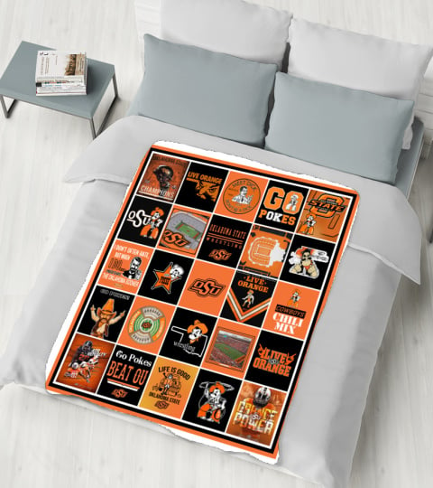 Oklahoma State Cowboys Throw Blanket / Bedspread