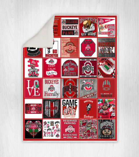 NCAA Ohio State Buckeyes Sherpa Fleece Blanket Gifts For Fans