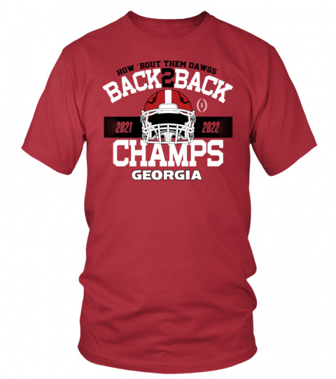 Georgia Bulldogs Back2Back College Football Playoff National Champions Core T-Shirt