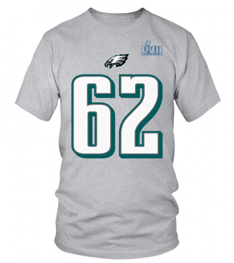 Philadelphia Eagles Jason Kelce Super Bowl LVII Name &amp; Number T-Shirt
