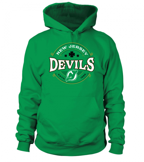 Official New Jersey Devils 2023 Fanatics Branded Kelly Green St Patrick's Day Lucky Hoodie